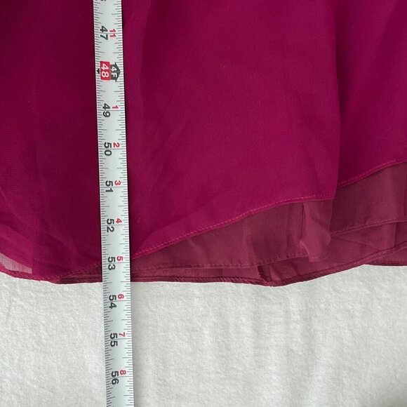 Y2K Strapless Fuchsia Pink Chiffon Gown Sweetheart Neckline Jim Hjelm Occasion 4 - Picture 8 of 10